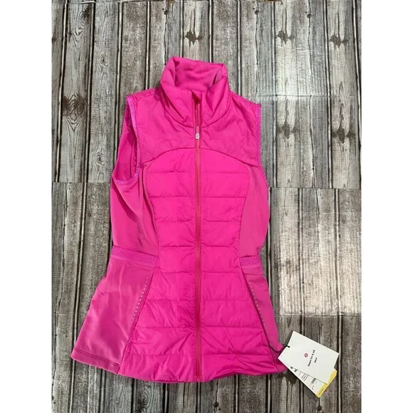 Lululemon down for it all vest size 2 color pink NWT - Picture 1 of 3